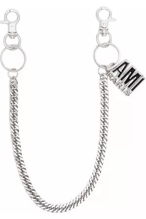 Ami Keychains - Logo-charm chain keyring - Black
