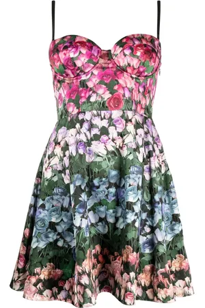 FLEUR DU MAL Silk bustier dress