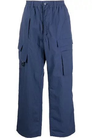 Y-3 Men Cargo Pants - Wide-leg cargo trousers - Blue