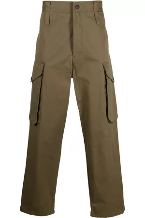 Msgm Men Cargo Pants - Cargo-pocket wide-leg trousers - Green