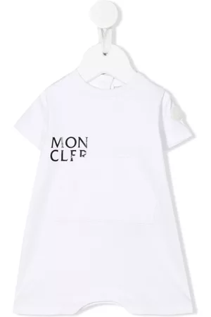 Moncler Shorts - Logo-print short-sleeve shorties - White