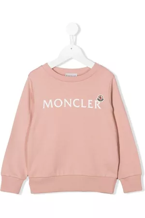 Moncler Hoodies - Logo-print cotton sweatshirt - Pink