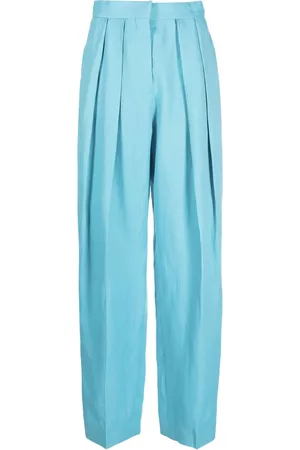 Stella McCartney Women Formal Pants - High-waisted tailored trousers - Blue
