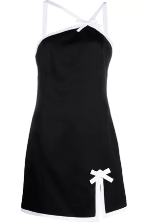 Msgm Women Party Mini Dresses - Contrast-trim minidress - Black