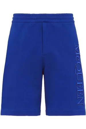 Alexander McQueen Embroidered logo track shorts