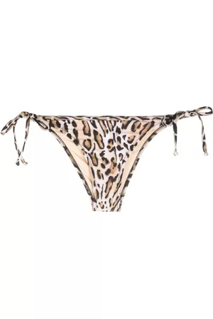 Moschino Women Bikini Bottoms - Animal-print bikini bottoms - Brown