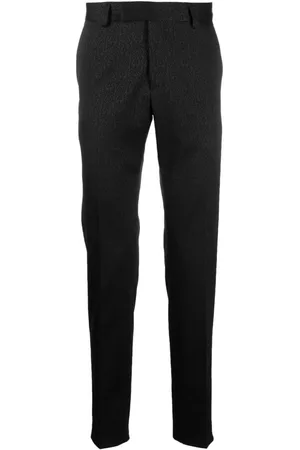 Karl Lagerfeld Men Formal Pants - Road patterned-jacquard tailored trousers - Black