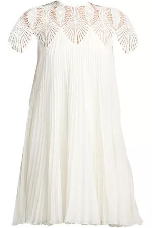 Tadashi Shoji Women Mini Dresses - Harby pleated trapeze minidress - White