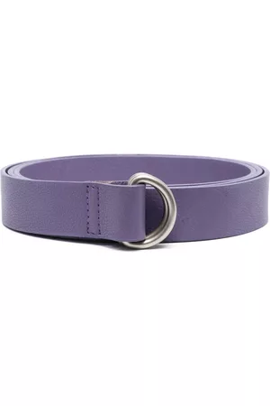 Young Poets Belts - Grained-leather buckled belt - Purple