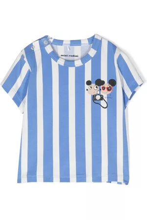 Mini Rodini T-Shirts - Ritzratz striped T-shirt - Blue
