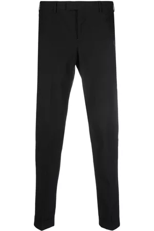 PT Torino Men Formal Pants - Straight-leg tailored trousers - Black