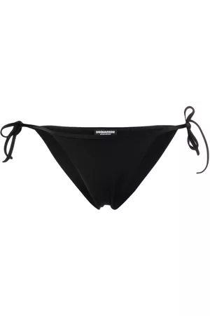 Dsquared2 Women Bikini Bottoms - Logo-print bikini bottoms - Black