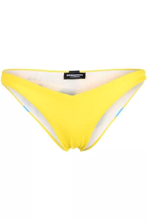 Dsquared2 Women Bikini Bottoms - Logo-print bikini bottoms - Yellow