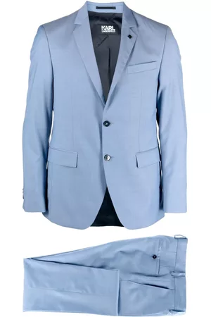 Karl Lagerfeld Men Blazers - Notched-lapel single-breasted suit - Blue