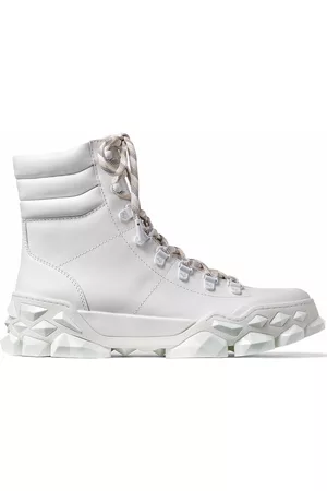 Jimmy Choo Women Outdoor Shoes - Diamond x Hike/F leather hiking boots - White