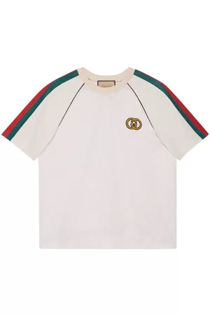 Gucci Men T-Shirts - GG-logo print mesh T-shirt - White