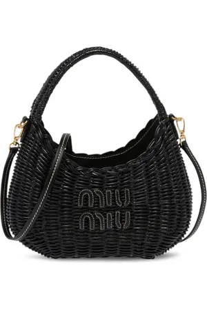 Miu Miu Mini Wander wicker shoulder bag