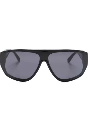 Moncler Sunglasses - Logo-engraved pilot-frame sunglasses - Black