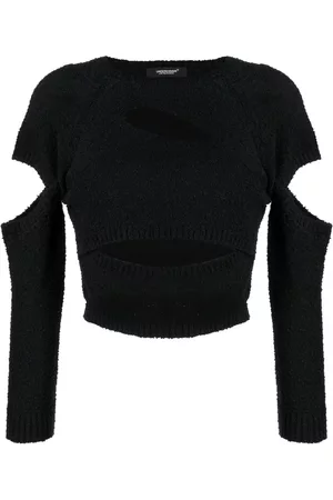 UNDERCOVER Women Tops - Cut-out detailing knitted top - Black