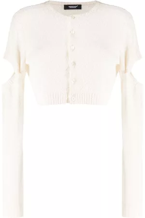 UNDERCOVER Women Cardigans - Cut-out detailing cropped cardigan - White