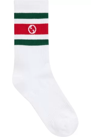 Gucci Men Socks - Interlocking G cotton socks - White