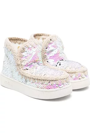 Mou Girls Sneakers - Sequin-detailing ankle sneakers - Neutrals