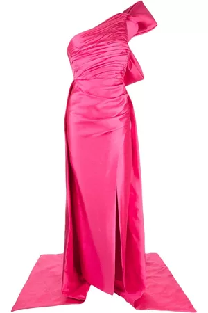 RACHEL GILBERT Women Ruched Dresses - Marta ruched bow-detail dress - Pink