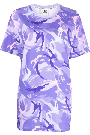 A Bathing Ape Logo-appliqué camouflage T-shirt