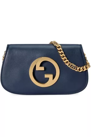 Gucci Women Shoulder Bags - Small Blondie leather shoulder bag - Blue