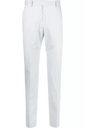 Karl Lagerfeld Men Formal Pants - Stretch-cotton tailored trousers - Blue