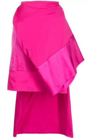 UNDERCOVER Women Midi Skirts - Asymmetric midi skirt - Pink