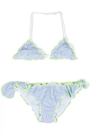 MC2 SAINT BARTH Girls Bikini Sets - Striped bikini set - Blue