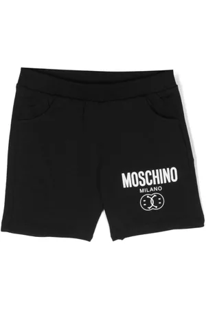 Moschino Shorts - Logo-print cotton shorts - Black