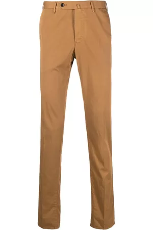 PT Torino Men Chinos - Slim-cut chino trousers - Brown
