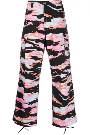 ERL Cargo Pants - Graphic-print cargo trousers - Black