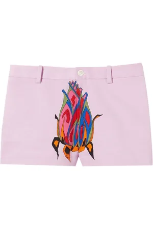 Puccini Graphic-print cotton shorts