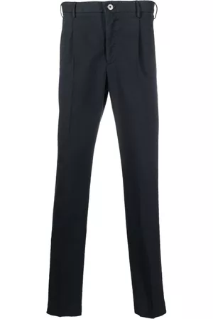 Incotex Men Formal Pants - Slim-cut tailored trousers - Blue