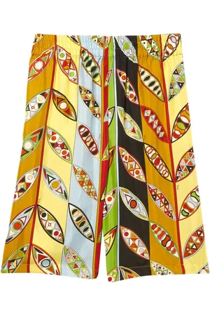 Puccini Graphic-print silk shorts