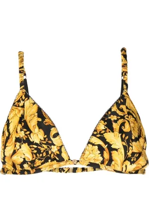 VERSACE Barocco-print silk bra