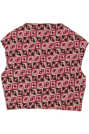 Puccini Dischi-print cropped top