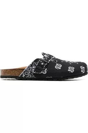 MC2 SAINT BARTH Men Slippers - Floral-print slippers - Black