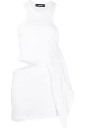 UNDERCOVER Women Tank Tops - Cut-out detailing sleeveless top - White