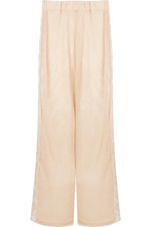 Olympiah Lace-trim wide-leg trousers