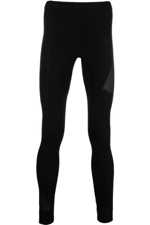 Templa Men Sports Leggings - Tape-detailing low-rise leggings - Black