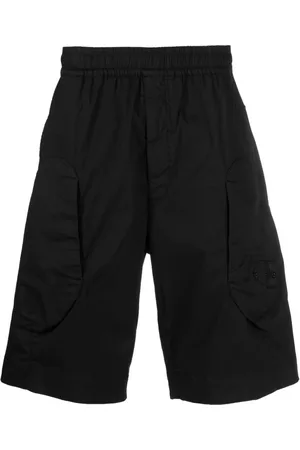 Stone Island Men Shorts - Cotton-blend drop-crotch shorts - Black