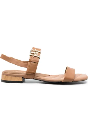 Tommy Hilfiger Logo-buckle leather sandals