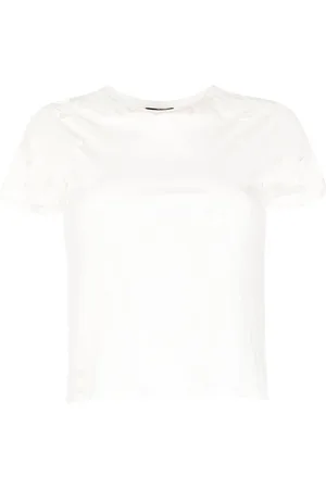 Cynthia Rowley Punch-hole detailing cotton T-shirt