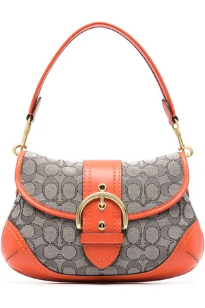 COACH Multi colorblock leather snake embossed mix grace shoulder bag, Sand  Women's Shoulder Bag