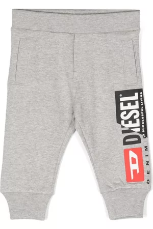 Diesel Sweatpants - Logo-print cotton track pants - Grey