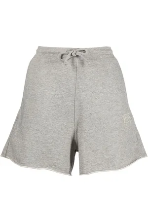 Ganni Embroidered-logo drawstring shorts